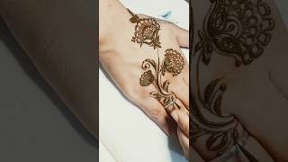 Flowers mehndi design  Back hand flowers mehndi design  simple easy mehndi design  mahendi [upl. by Eelasor]