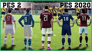 ZLATAN IBRAHIMOVIC free kicks evolution PES 2  PES 2020 [upl. by Tutt]