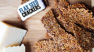 Simple Keto Crackers  1 Ingredient Flax Seed Crackers  Easy Keto Recipes [upl. by Eilagam]