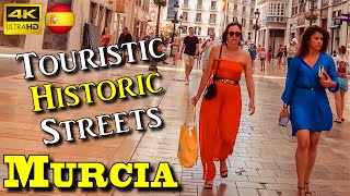 Murcia Spain Plaza Romea to Plaza Circular 4k UHD 60fps walking tour  COME WITH ME [upl. by Esilanna]