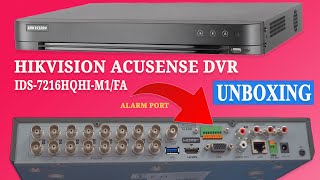 Hikvision Alarm Port Equiped AcuSense DVR iDS7216HQHIM1FA Unboxing video [upl. by Ahker]