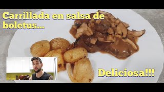 CARRILLADA en salsa con BOLETUS  super TIERNA y DELICIOSA [upl. by Etnaud]