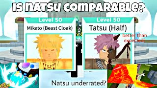 All Star Tower Defense  6 Star Minato vs Natsu Half The underrated power of Natsu Half [upl. by Atiluap]