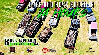 Over 800 Hogs Killed  KillEmAll Contest 2023 [upl. by Ydnyc720]