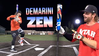 Hitting with the DEMARINI ZEN  BBCOR Baseball Bat Review [upl. by Ocinemod]