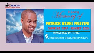 IN LOVING MEMORY OF PATRICK NZUKI MUSYIMI [upl. by Island176]