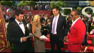 Joe Flacco and Colin Kaepernick ESPYS 2013 [upl. by Hershell]