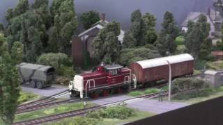 Model railway gauge H0 of MEV Varel at Euromodell 2016 in Bremen [upl. by Yraht]