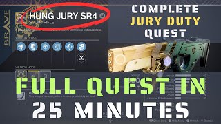 How to do the quotJury Dutyquot quest fast  Hung Jury SR4 scout rifle  Into the Light  Destiny 2 [upl. by Lladnew]