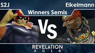 Rev2016  TEMPO  S2J C Falcon vs EE Lunacy  Eikelmann Ganon Winners Semis  Melee [upl. by Alat]