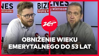 Emerytury stażowe Obietnica wieku emerytalnego 5358 lat biznesmiedzywierszami [upl. by Terag]