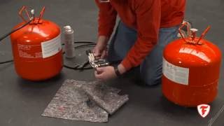 Firestone RubberGard EPDM Application of Bonding Adhesive BA 2012 S video [upl. by Delwyn15]