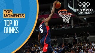 Top 10 Olympic Dunks  Top Moments [upl. by Nnairam]