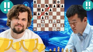 3206 Elo chess game  Magnus Carlsen vs Ding Liren 16 [upl. by Nylikcaj209]