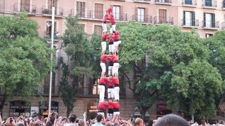 Barcelona human tower Castell [upl. by Hellene]