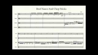 Marching Drumline Cadence Beef Sauce and Chop Sticks  Virtual Drumline 255 [upl. by Hughes]