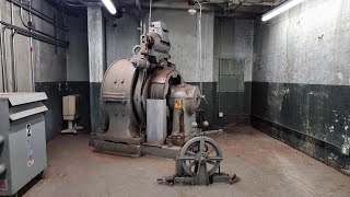 EPIC 1920s Westinghouse1990s MCE Gearless DC Traction Elevator Machine Room [upl. by Yllen]