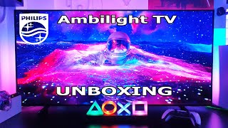 Philips Smart TV 4K UHD OLED 48OLED70712 Ambilight HDR 2022 Unboxing with Setup amp Test Greek [upl. by Trager732]