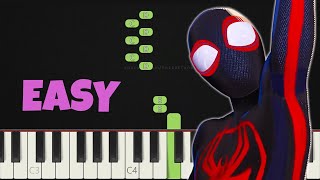 SpiderMan Across the SpiderVerse quotCallingquot│EASY Piano Tutorial│RIGHT HAND 🤚 [upl. by Lednic]