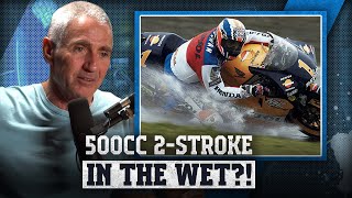 What was it like to race a 500cc 2Stroke MotoGP bike in the WET  5x champ Mick Doohan explains [upl. by Enelear]