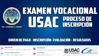 EXAMEN VOCACIONAL USAC  PROCESO DE INSCRIPCIÓN [upl. by Sussna824]