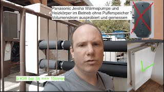 Wärmepumpe mit Heizkörper und ohne Pufferspeicher 10 DIY Einbau der Panasonic Jeisha [upl. by Kipper]