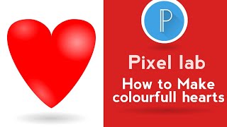 How to make 3D heart png image on pixel lab [upl. by Donoghue]