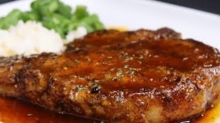 Easy Honey Garlic Pork Chops Recipe [upl. by Ettenajna656]