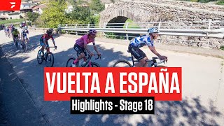 Highlights 2023 Vuelta a España Stage 18  JumboVisma Works For Sepp Kuss Lead [upl. by Nerfe887]