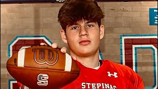 Ethan Dedvukaj QB1 Archbishop Stepinac Freshman Football 202324 Highlights [upl. by Yerga]