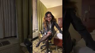 Hotel Nylons Live Patterned Pantyhose Stockings Tights Shoeplay Dangle Reinforced Toes Feet [upl. by Diley]