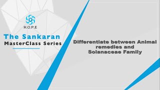 The Sankaran Masterclass  How to differentiate between Solanaceae Umbelliferae and Loganiaceae [upl. by Nnalatsyrc]