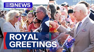 Thousands line up harbourside to meet King Charles and Queen Camilla  9 News Australia [upl. by Hausmann]