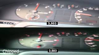 Audi A4 B5 19TDI 1Z 90Km 0100kmh acceleration chip vsstock [upl. by Sutphin]