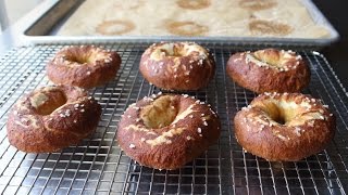 Pizza Dough Pretzels  How to Make Soft Pretzel Rings with PreMade Pizza Dough [upl. by Oloap]