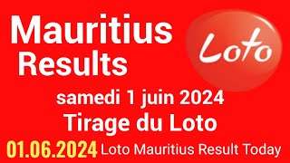 Loto Mauritius  Résultat du samedi 1er juin 2024  Mauritius Loto Draw Result 01062024 [upl. by Llesig]