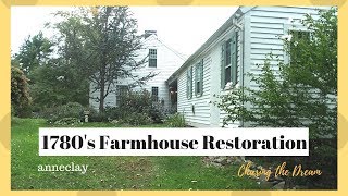 1780s Farmhouse Renovation Exterior Tour Historic Home Colonial [upl. by Halda]