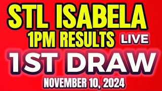 STL ISABELA RESULT 1PM DRAW NOVEMBER 102024 [upl. by Pennie]