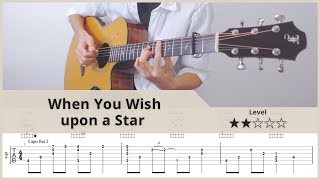 【TAB】When You Wish upon a Star  Disney  FingerStyle Guitar ソロギター【タブ】 [upl. by Gibeon]