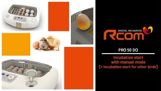 Rcom PRO 50 DO Incubator  Incubation start with manual mode  Incubation start for other [upl. by Englis]