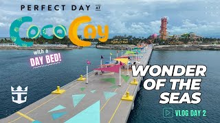 Stop at CocoCay with a daybed  Wonder of the Seas VLOG  Perfect Day [upl. by Ailekahs777]