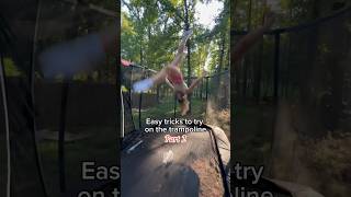 EASY TRICKS TO TRY ON THE TRAMPOLINE shorts [upl. by Joacima]