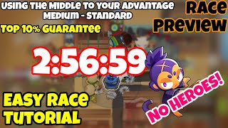 Using The Middle To Your Advantage  Bloons TD 6 BTD6 Easy Race Tutorial Mobile Friendly [upl. by Celestina]