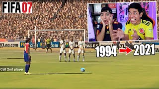 TIROS LIBRES DESDE FIFA 94 HASTA FIFA 21 😱 te vas a SORPRENDER [upl. by Ahgem]