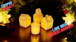 COMPRE AGORA Casas Iluminadas Decorativas para Natal [upl. by Arretak835]