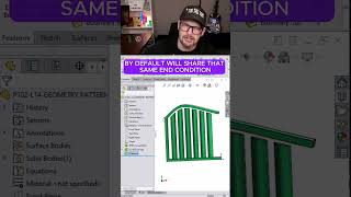 What is SolidWorks GEOMETRY PATTERN  explained pattern linear setting error [upl. by Ahsiener257]