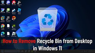 How to Remove Recycle Bin from Desktop in Windows 11 [upl. by Ythomit]