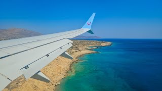 TUIfly Netherlands Boeing 737MAX landing at Karpathos [upl. by Assirem]