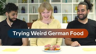 Babbel Taste Test Trying Weird German Food [upl. by Kenway]