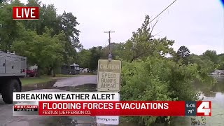 Flooding in Festus forces evacuations [upl. by Jolee]